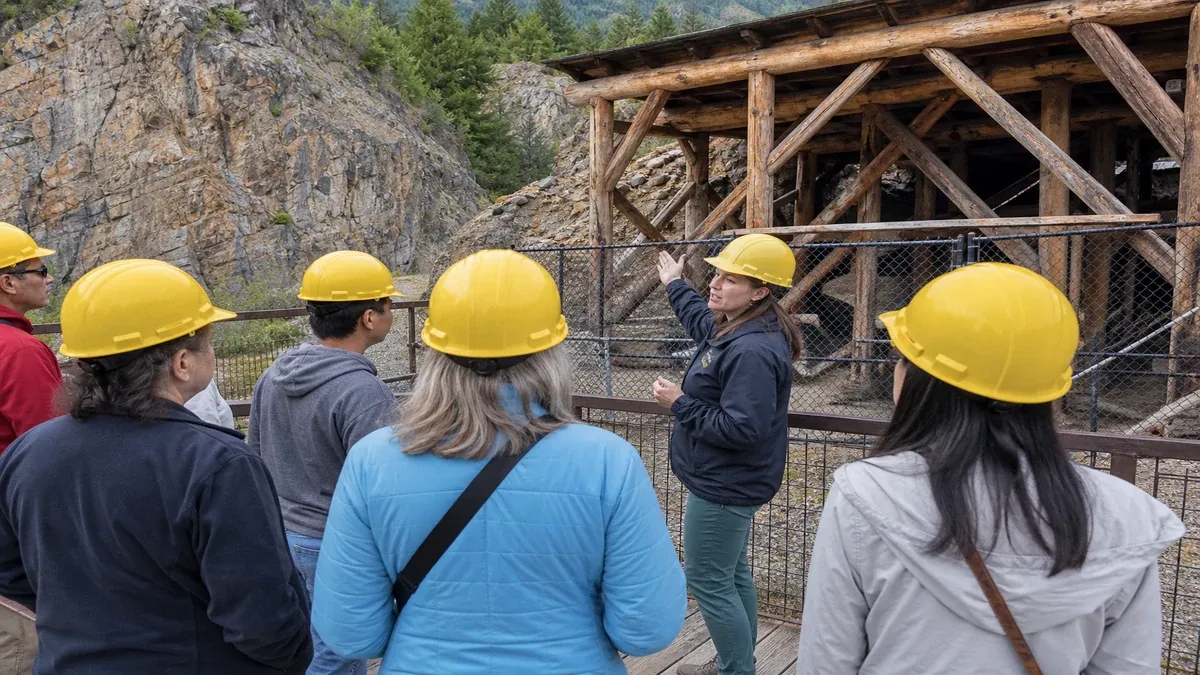 Guided Tours illustrated mining heritage scene