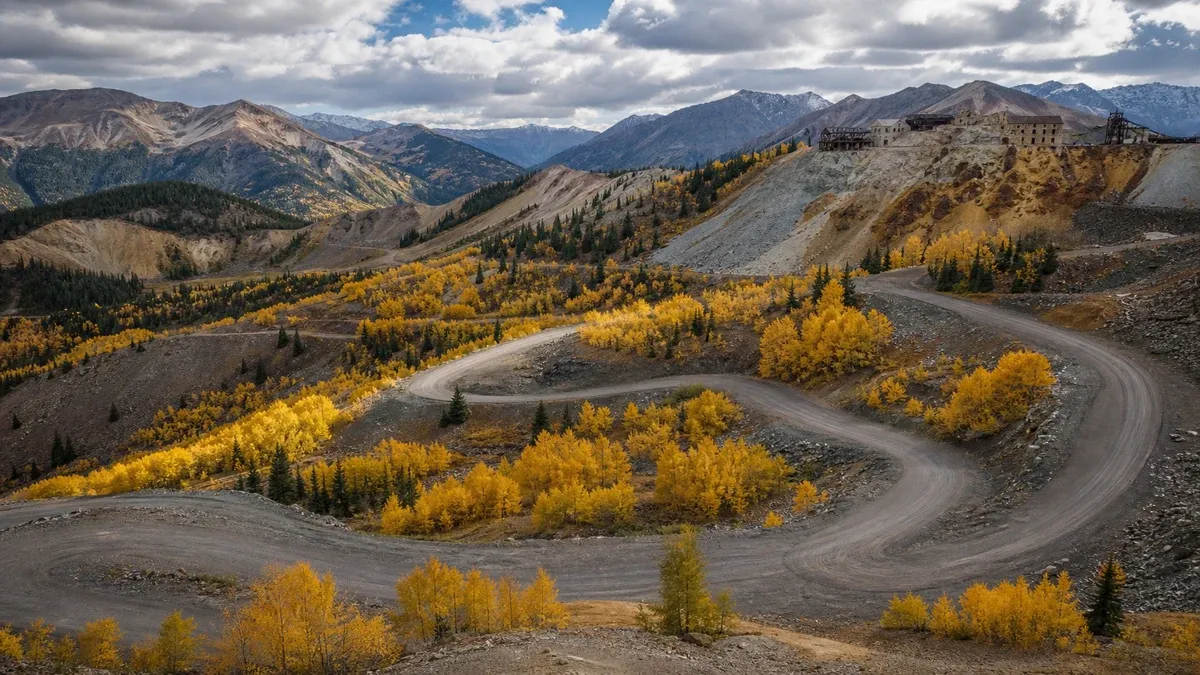 Mountain Routes mining heritage guide illustration