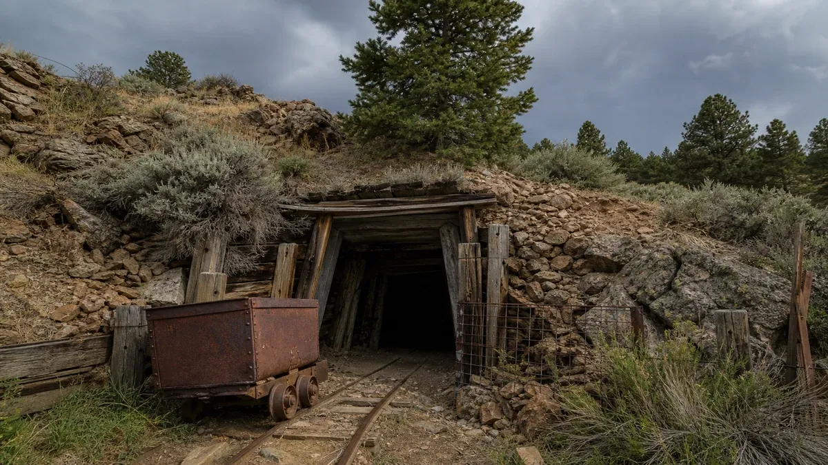Old Mines mining heritage guide illustration