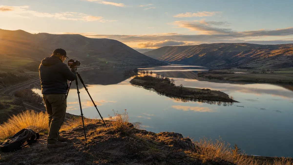 Photography Spots illustrated mining heritage scene